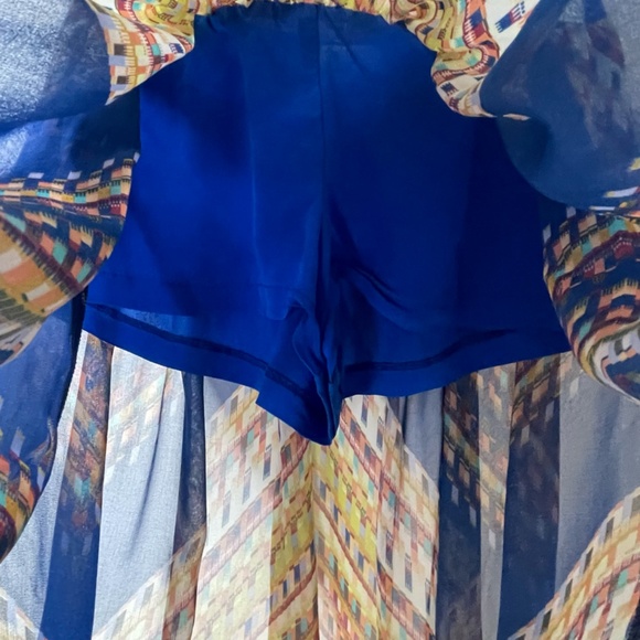 Alexis Maxi Sheer Skirt with Shorts Sz XS Silk Multicolor Leather Elastic Waist - Picture 5 of 10